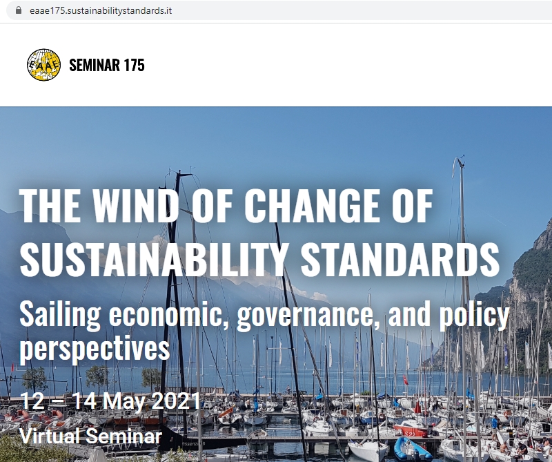 EAAE seminar 175, 12 – 14 May 2021, Virtual Seminar